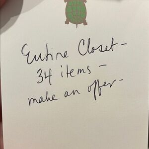 Handwritten Note with Turtle Design